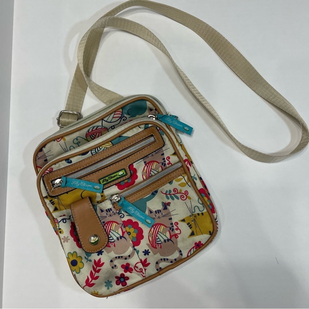 Lily Bloom Cat Purse Vegan Leather‎ Crossbody Bag Multicolor Eco